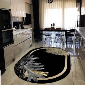Almond Black Modern Rug