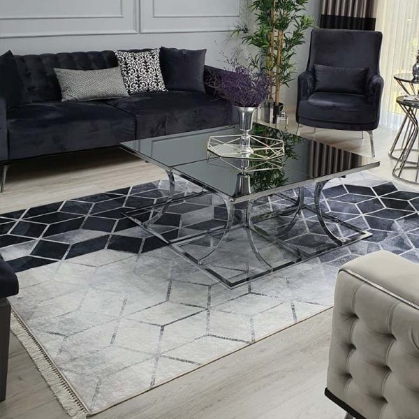 Amaranth Black Modern Rug - Image 3