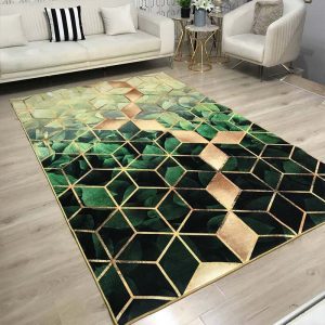 Amaranth Green Modern Rug